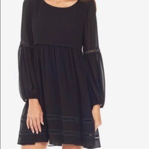 Max Studio black boho dress with peasant sleeves.
